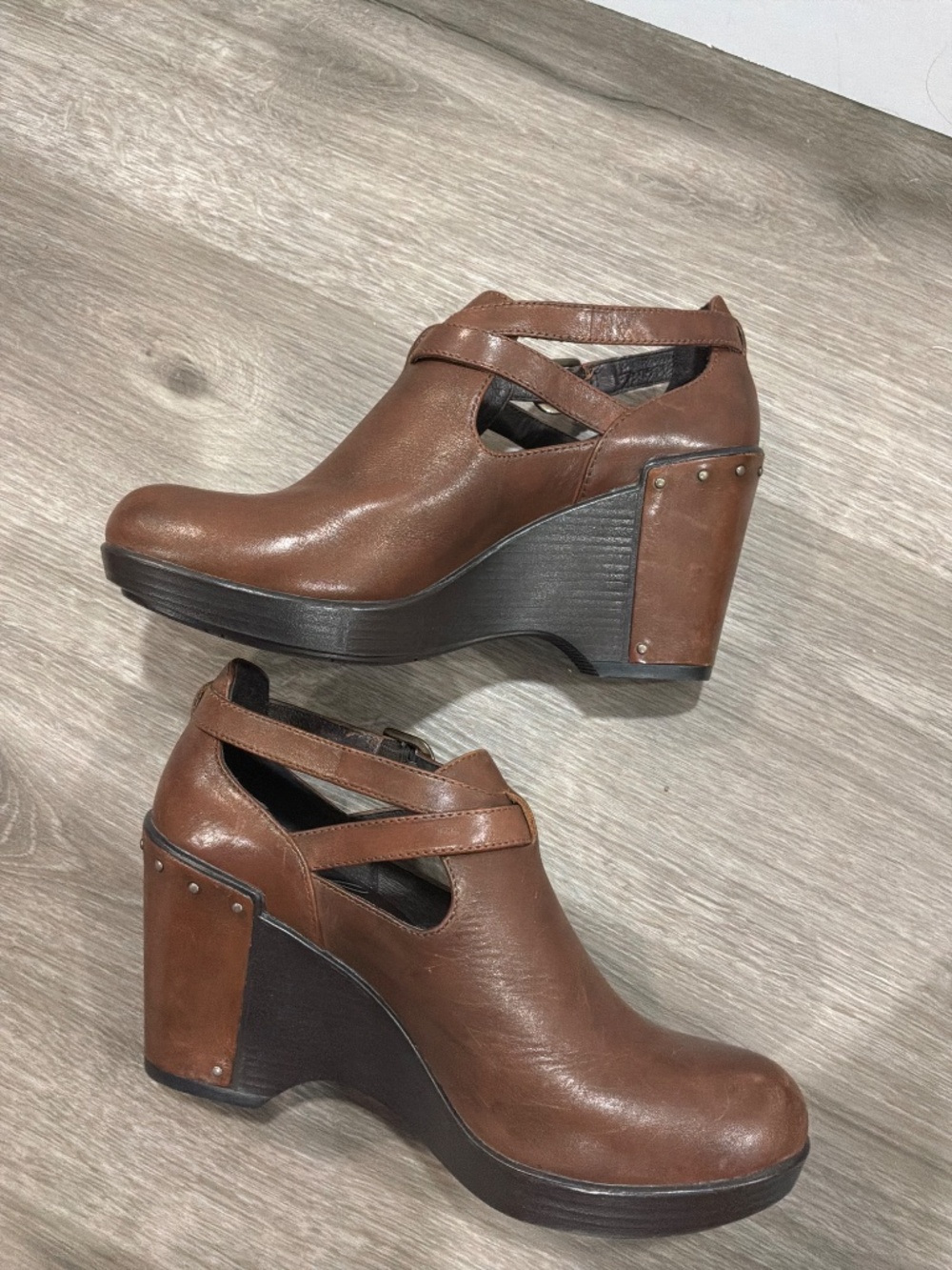 Dansko Franka Leather Wedge 38 GUC - Picture 8 of 9